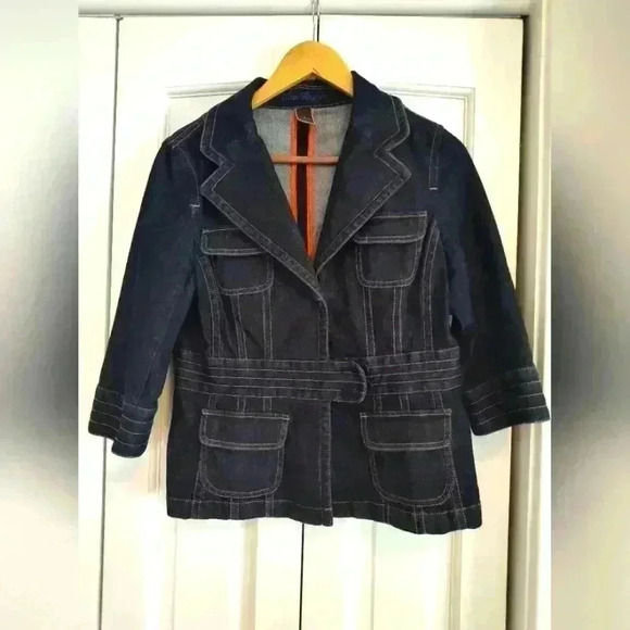 Ann Taylor Women's 3/4 sleeve denim jean jacket | size 8 - Picture 1 of 4